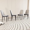 Vynxaria Set of 4 White and Blue Dining Chairs with Black Metal Legs - 3 of 4