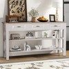 Bella Depot Retro 63" Wood Console Table with 3 Drawers and 2 Open Shelves - 3 of 4