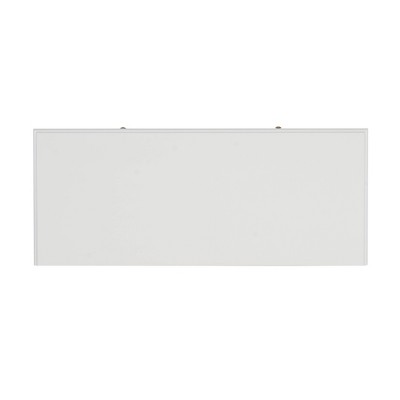 Trestle-Style White and Brass 2-Drawer Campaign Desk