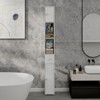 VYNXARIA 71" Tall Slim Storage Cabinet with Adjustable Shelves and Drawer for Bathroom and More - White - 4 of 4