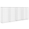 vidaXL Gabion Wall with Covers Galvanized Steel 78.7Inchx7.87Inchx33.5Inch - 3 of 4
