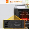 ChicFurnit Indoor Fireplaces 18" Freestanding Fireplace Fireplace Heater with Realistic Flames 750W/1500W for Living Room, Black, 15.9"*11.8"*17.7" - 3 of 4