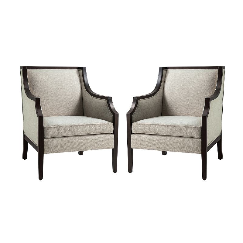 Set of 2 Falco Comfy Wooden Upholstered Living Room and Bedroom Armchair | KARAT HOME, 2 of 11