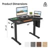 FONTOI Minimalist Standing Desk Adjustable Height Sit Stand Home Office Desk Computer Desk Study Desk with Splice Board, Black, 40.55"* 24"*45" - 3 of 4