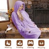 Tirrinia Fleece Blanket Hoodie Sweatshirt for Womens, Oversized Wearable Blanket Pullover with Hooded, One Size, Cozy Gift for Her - 3 of 4