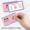Big Dot of Happiness Two Cool - Girl - Pastel 2nd Birthday Party Game Scratch Off Cards - 22 Count - 2 of 4