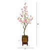 Nearly Natural 56-in Cherry Blossom Artificial Tree in Decorative Planter - 2 of 4