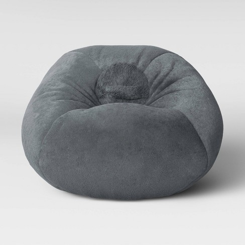 Fuzzy Bean Bag Chair Dark Gray Pillowfort Target