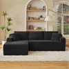 Dolonm 103" L-shaped Modular Cloud Sofa,Compressed Boneless with Deep Seats,No Assembly, for Living Rooms Bedrooms - 4 of 4