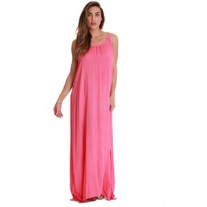 Riviera Sun Womens Tie-Dye Spaghetti Strap Open-Back Maxi Dress  Boho Beach Cover-Up & Casual Summer Sundress - 1 of 3