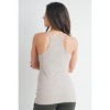 Hello Miz Ribbed V Neck Racerback Maternity Tank Top - 3 of 4