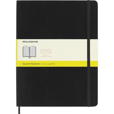 Moleskine XL Ruled Soft Square Notebook Black