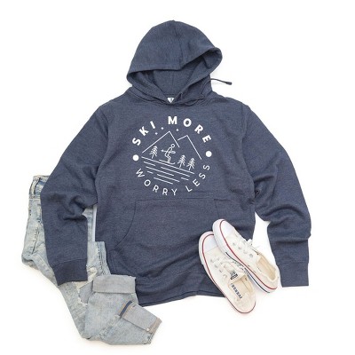 Simply Sage Market Women's Graphic Hoodie Ski More Worry Less