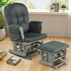 Costway Glider and Ottoman Cushion Set Wood Baby Nursery Rocking Chair - 2 of 4