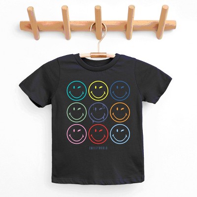 The Juniper Shop SmileyWorld Wink Rainbow Swirl Youth Short Sleeve Tee