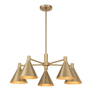 Savoy House Pharos 5 - Light Chandelier in  Noble Brass - 1 of 4