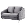 VYNXARIA 55" Gray Velvet Modern Chic Loveseat Couch,Sofa for Living Room Bedroom - 3 of 4
