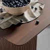 Lirago Solid Wood 67'' Rectangular Dining Table for 6 People Nordic Style Walnut - 4 of 4
