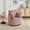 Swivel Barrel Accent Chair,33.85" Modern Upholstered Lounge Chair with Metal Base for Living Room or Bedroom-Baofuwish - 2 of 4