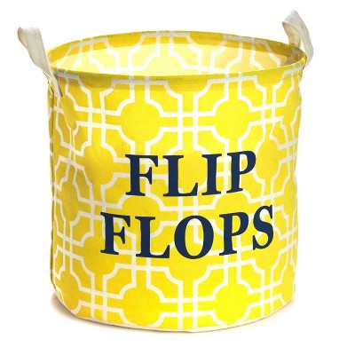 bright yellow flip flops