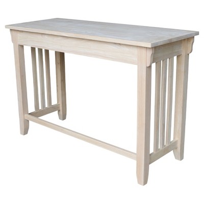 Classic Mission-Style Solid Wood Desk with Drawer in Brown