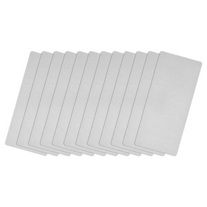 Unique Bargains Stainless Steel DIY Laser Printing Office Engraving Blank Card 12 Pcs - 1 of 4