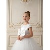 2Bunnies Girl Toddler Satin A-Line Bow Tulle Flower Girl Dress - 2 of 4