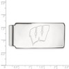 Black Bow Jewelry 10k White Gold Wisconsin Badgers NCAA Money Clip - 2 of 3