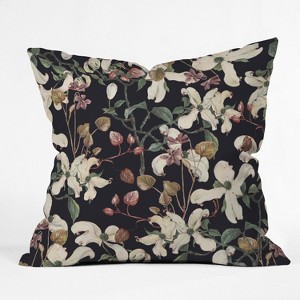 CayenaBlanca Herbolarium Oversize Square Throw Pillow Black - Deny Designs