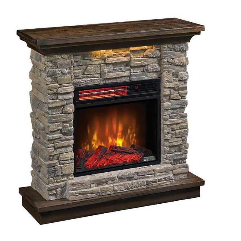 Duraflame Austin 33.5" W x 33" H x 11" D Infrared Electric Fireplace Mantel Package - Smoky Gray, 3 of 7