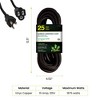 GoGreen Power (GG-13825BK) 14/3 SJTW Outdoor Extension Cord, Black, 25 ft - 2 of 4