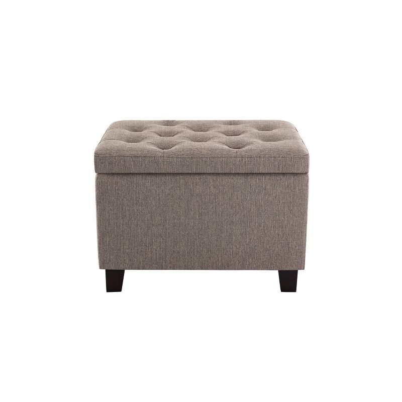 24" Tufted Storage Ottoman and Hinged Lid - WOVENBYRD, 1 of 14