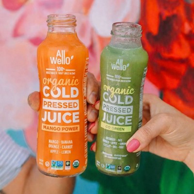 Allwello Organic Mango Power Cold-Pressed Juice - 11.1 fl oz