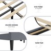 Bed Frame with Wingback Headboard, Velvet Upholstery Platform Bed,No Box Spring Needed - 2 of 4