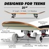 Magneto Skateboard | Maple Wood | ABEC 5 Bearings | Double Kick Concave Deck | For Beginners, Teens & Adults (Retro Sun) - 4 of 4