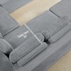 Mjkone Corduroy 141'' Deep Seat Modular Sectional Sofa, Modern 8-Seater U-Shape Sofa Couch with Moveable Ottoman - 4 of 4