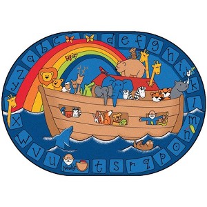 Carpets for Kids Alphabet Noah Value Plus Learning Rug, Oval - 1 of 4