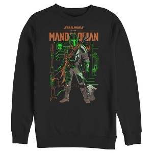 Men's Star Wars The Mandalorian Duo Schematics Sweatshirt - 1 of 4