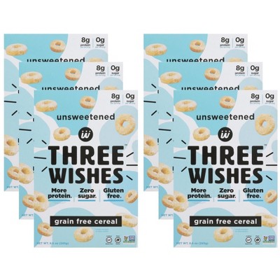 Three Wishes Unsweetened Grain Free Cereal - Case of 6/8.6 oz