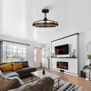Parrot Uncle 27.1" Matte Black LED Indoor Ceiling Fan, Modern - 4 of 4