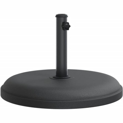 vidaXL Parasol Base Black Plastic and concrete base, iron tube Universal