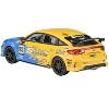 2023 Honda Civic Type R FL5 #95 "Spoon Sports Livery" Blue and Yellow 1/64 Diecast Model Car by Paragon - 3 of 4