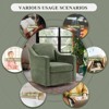 Lirago Green 360 degrees Swivel Accent Chair Upholstered Fabric Leisure Armchair with Lumbar Pillow - 2 of 4
