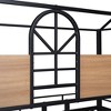 NicBex Twin over Twin Bunk Bed House Shape Loft Bed Metal Bed Frame with Full Length Guardrail, Slide and Ladder, No Box Spring Required - 4 of 4