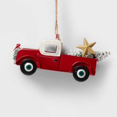 Truck Christmas Tree Ornament - Red - Wondershop™: Metal, Indoor, 2.25 