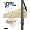 GustoWave 10' x 10' Patio Umbrella with LED Lights and Base for Garden - 3 of 4