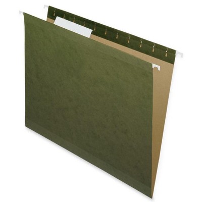 Nature Saver Hanging File Folders Recycled 1/3 Cut Letter 25/BX Green 08651