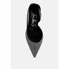Saranna Rhinestone Embellished Suede Heel Women Sandals - 3 of 4