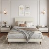 Jojoka Bed Frame with Headboard,Comfy Corduroy Upholstered Platform Bed Frame with Wooden Slats Support - 2 of 4
