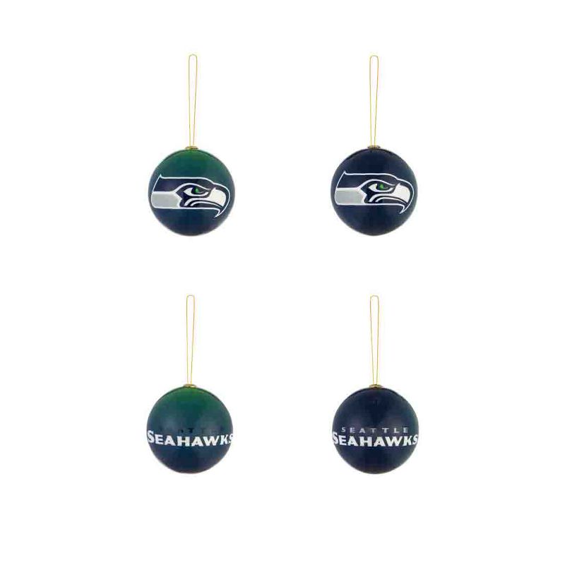 Evergreen Holiday Ball Ornaments, Set of 12, Seattle Seahawks, 3 of 5